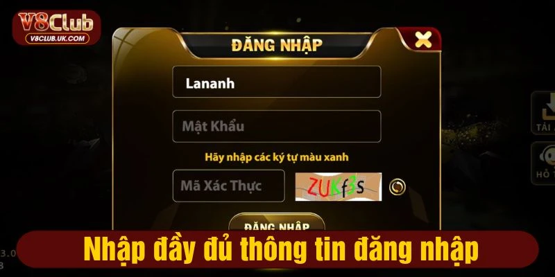 Nhập đầy đủ và chính xác thông tin
