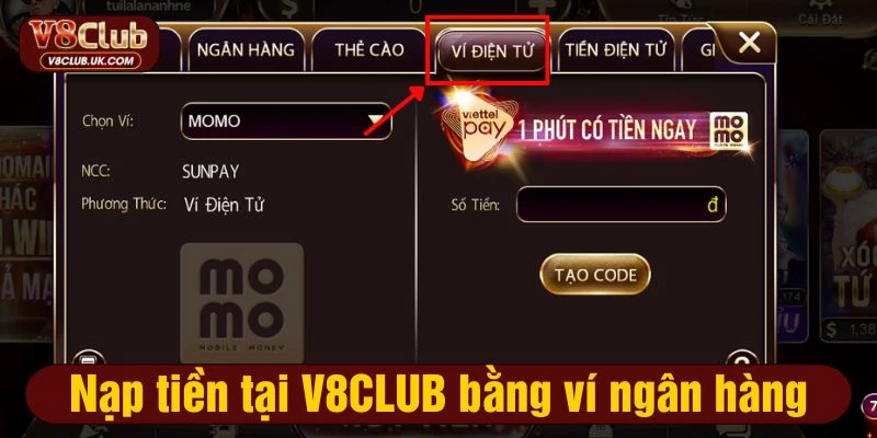 Nhà cái hỗ trợ nhiều ví như Momo, ZaloPay,...