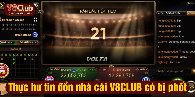 Nhà cái V8CLUB có bị phốt không thường bắt nguồn từ chiêu trò hoặc hiểu lầm không đáng có